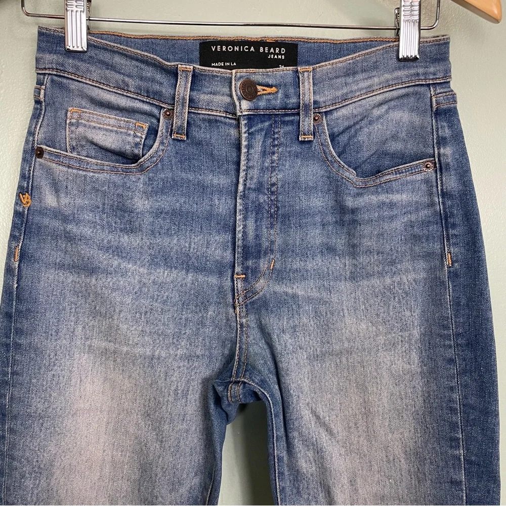 Veronica Beard Jeans Carly Kick Flare‎ High Rise Wash Clear Water Size 26
